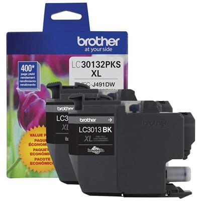 Brother MFC-J491DW, J497DW, J690DW, J895DW High Yield Black Ink Cartridge 2-Pack (2 x 400 Yield)