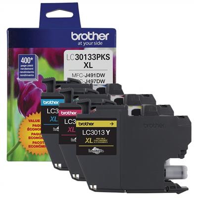 Brother MFC-J491DW, J497DW, J690DW, J895DW High Yield Cyan / Magenta / Yellow Ink Cartridge Multipac