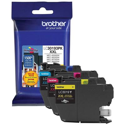 Brother MFC-J5330DW, J6530DW, J6930DW Super High Yield C / M / Y Ink Cartridge Combo Pack (Includes