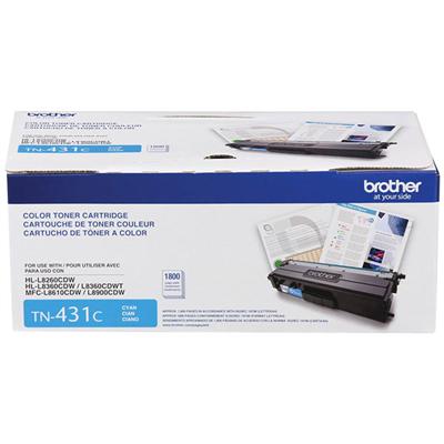 Brother HL-L8260CDW, L8360CDW, MFC-L8610CDW, L8900CDW Cyan Toner Cartridge (1,800 Yield)