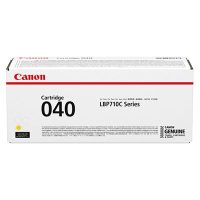 Canon (CRG-040) Color imageCLASS LBP712Cdn Yellow Toner Cartridge (5,400 Yield)