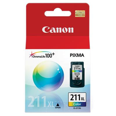 CL-211XL PIXMA MP240, MP250, MP270, MP480, MP490, MX330, MX340, MX350 Extra Large Capacity Color Ink