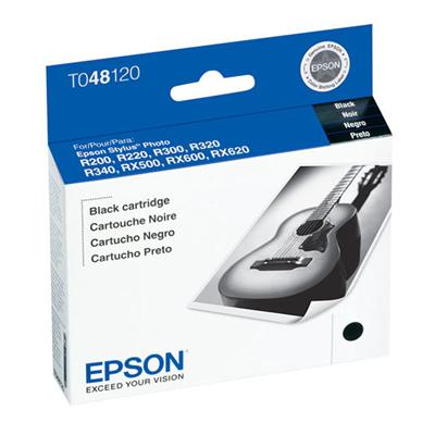 Epson (48) Stylus Photo R200, R220, R300, R300M, R320, R340, RX500, RX600, RX620 Black Ink Cartridge