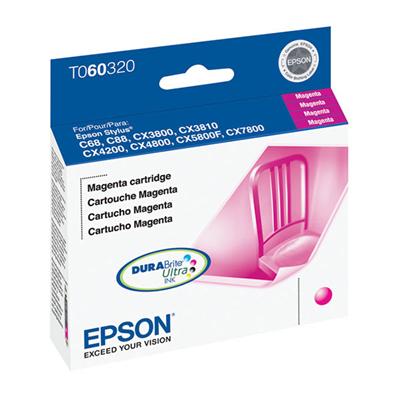 Epson (60) Stylus C68, C88, C88+, CX3800, CX3810, CX4200, CX4800, CX5800F, CX7800 Magenta Ink Cartri