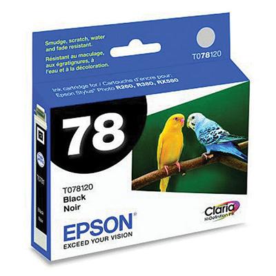 Epson (78) Stylus Photo R260, R280, R380, RX580, RX595, RX680, Artisan 50 Claria Hi-Definition Black