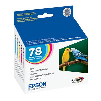Epson (78) Stylus Photo R260, R280, R380, RX580, RX595, RX680, Artisan 50 Claria Hi-Definition Cyan