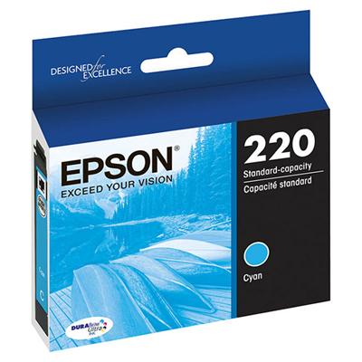 Epson (220) WorkForce WF-2630, 2650, 2660 DURABrite Ultra Cyan Ink Cartridge (165 Yield)