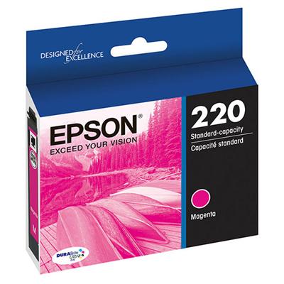Epson (220) WorkForce WF-2630, 2650, 2660 DURABrite Ultra Magenta Ink Cartridge (165 Yield)