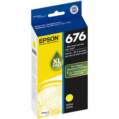 Epson (676XL) Workforce Pro 4010, 4020, 4023, 4090, 4520, 4530, 4533, 4540, 4590 DURABrite Ultra Yel