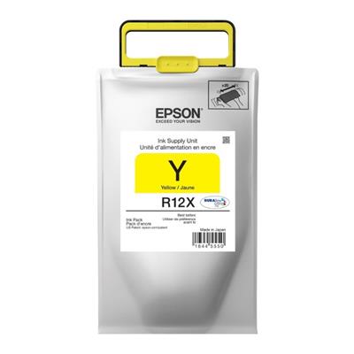 Epson (R12X) WF-R4640, WF-R5190, WF-R5690 DURABrite Ultra High Capacity Yellow Ink Pack (20,000 Yiel