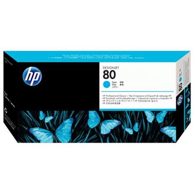 HP 80 Printhead / &lt;wbr&gt;Printhead Cleaner, Cyan (Ink Not Included)