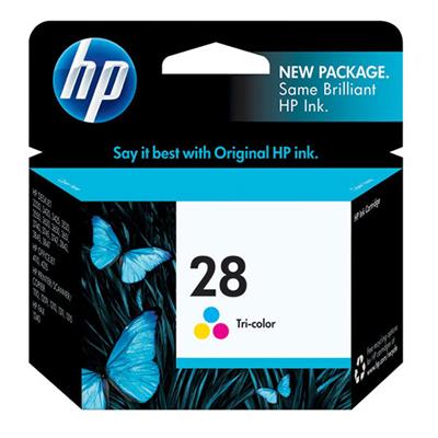 HP 28 Inkjet Print Cartridge, Tri-Color (240 Yield)