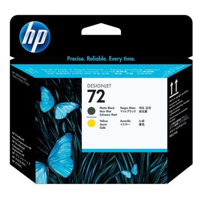 HP 72 Printhead, Matte Black / Yellow