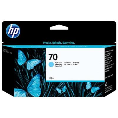 HP 70 Ink Cartridge, Light Cyan (130 ml)