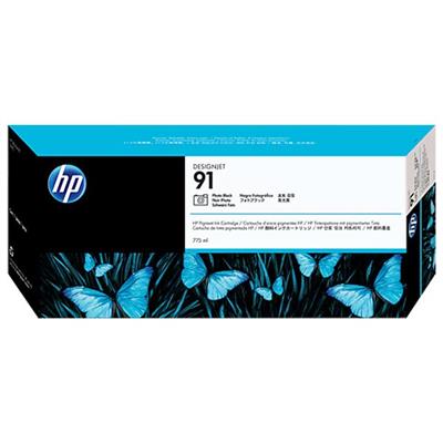 HP 91 Pigment Ink Cartridge, Photo Black (775 ml Yield)