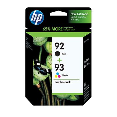 HP 92, 93 Ink Combo Pack (Includes 1 Each of C9362WN &amp; C9361WN)