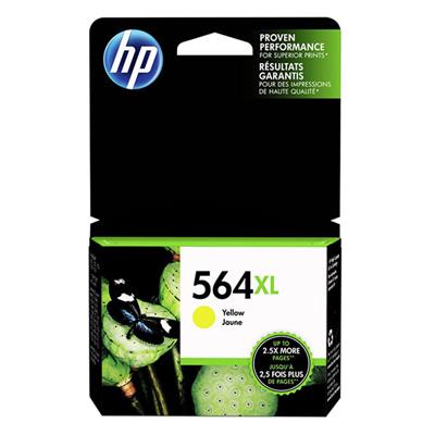 HP 564XL Ink Cartridge, Yellow (750 Yield)