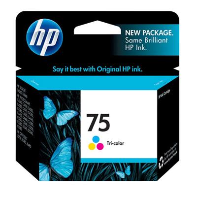 HP 75 Inkjet Print Cartridge, Tri-Color (170 Yield)