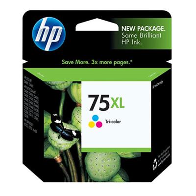 HP 75XL Inkjet Print Cartridge, Tri-Color (520 Yield)