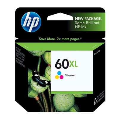 HP 60XL Ink Cartridge, Tri-Color (440 Yield)