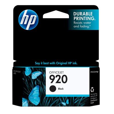 HP 920 Ink Cartridge, Black (420 Yield)