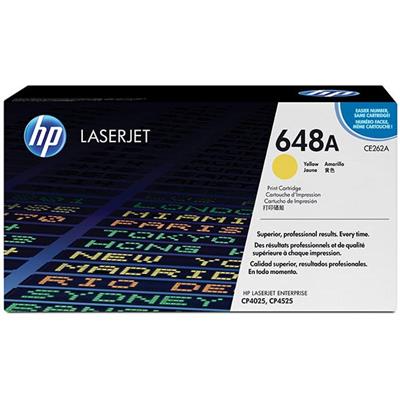 HP 648A Color LJ CP4025, CP4525 Series Smart Print Cartridge, Yellow (11,000 Yield) (90 / Pallet)