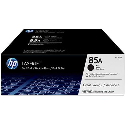 HP 85A LaserJet Pro P1102 /  M121X Series Black Toner Dual Pack (1,600 x 2 Yield) (2 Pk of CE285A)