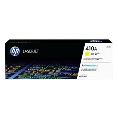 HP 410A (CF412A) Color LaserJet Pro M452, MFP M477 Yellow Original LaserJet Toner Cartridge (2,300 Y