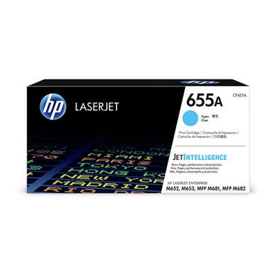HP 655A (CF451A) Color LaserJet Enterprise M652, M653, M681, M682 Cyan Original LaserJet Toner Cartr