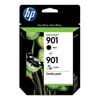 HP 901 Ink Combo Pack (Includes 1 Each of CC653AN &amp; CC656AN)