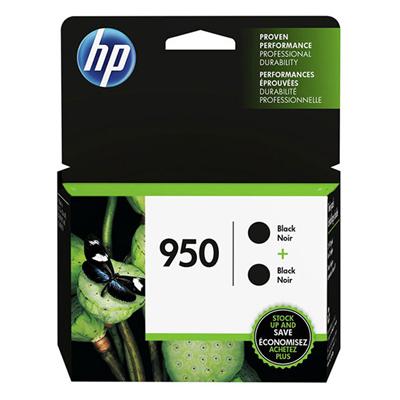 HP 950 (L0S28AN) 2-Pack Black Original Ink Cartridges (2 x 1,000 Yield)