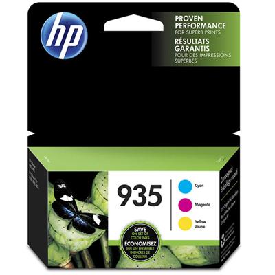 HP 935 (N9H65FN) Cyan / Magenta / Yellow Original Ink Cartridges 3-Pack (3 x 400 Yield)