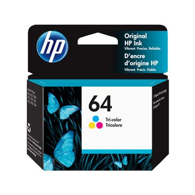 HP 64 (N9J89AN) Tri-color Original Ink Cartridge (165 Yield) (Retail Only)