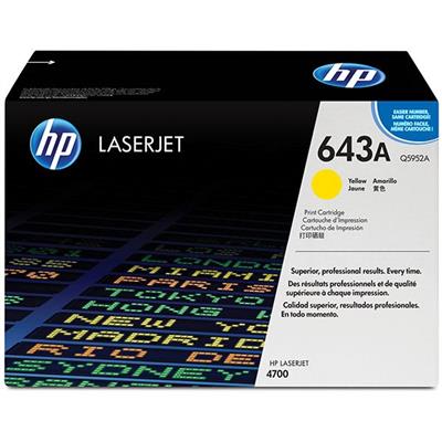 HP 643A Color LJ 4700 Series ColorSphere Smart Print Cartridge, Yellow (10,000 Yield) (80 / Pallet)