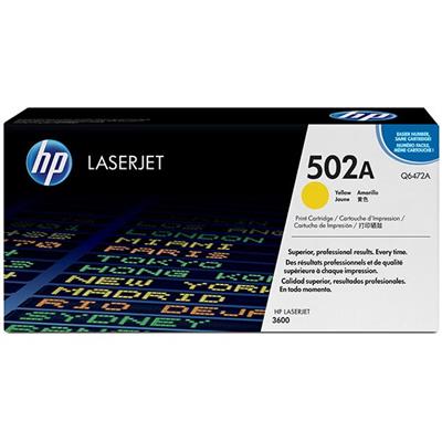 HP 502A Color LJ 3600 ColorSphere Smart Print Cartridge, Yellow (4,000 Yield) (105 / Pallet)