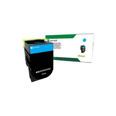 Lexmark CS310, CS410, CS510 Cyan Return Program Toner Cartridge for US Government (1,000 Yield) (TAA