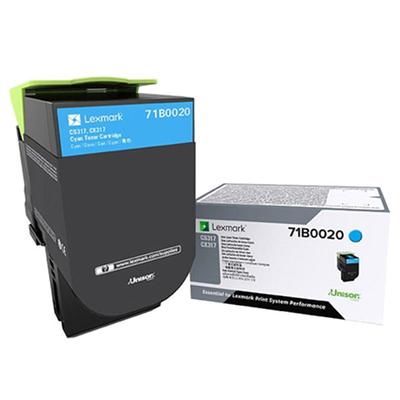 Lexmark CS317, CX317 Cyan Toner Cartridge (2,300 Yield)