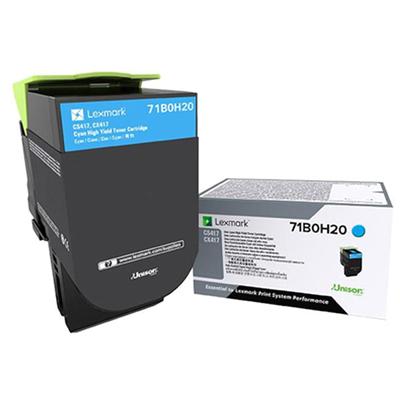 Lexmark CS417, CS517, CX417, CX517 Cyan High Yield Toner Cartridge (3,500 Yield)