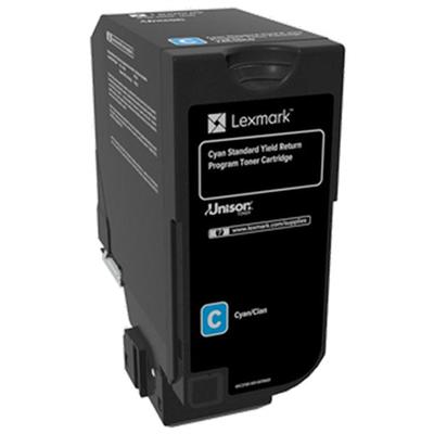 Lexmark CS720, CS725, CX725 Cyan Return Program Toner Cartridge for US Government (7,000 Yield) (TAA