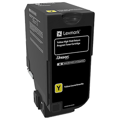 Lexmark CS725 High Yield Yellow Return Program Toner Cartridge (12,000 Yield)