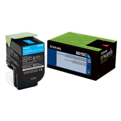 Lexmark CX310, CX410, CX510 Cyan Return Program Toner Cartridge for US Government (2,000 Yield) (TAA