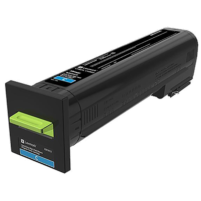 Lexmark CX825, CX860 Extra High Yield Cyan Return Program Toner Cartridge (22,000 Yield)
