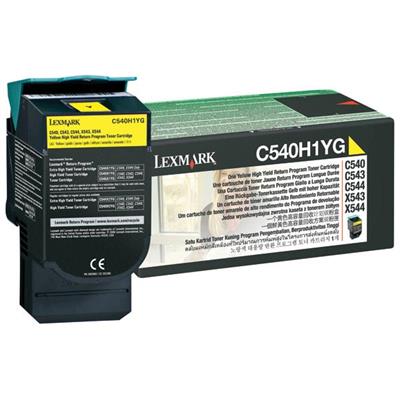 C540, C543, C544, C546, X543, X544, X546 Series High Yield Yellow Return Program Toner (2,000 Yield)