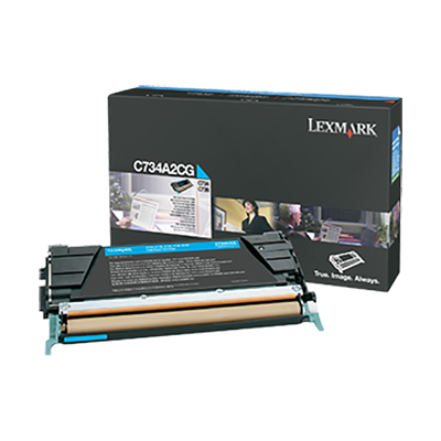 Lexmark C734, C736, X734, X736, X738 Cyan Toner Cartridge (6,000 Yield)