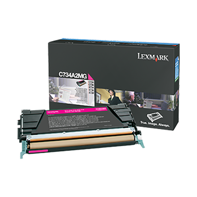 Lexmark C734, C736, X734, X736, X738 Magenta Toner Cartridge (6,000 Yield)