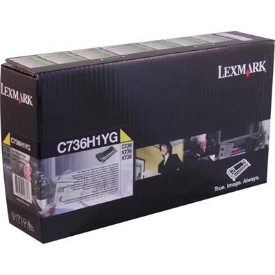 C736, X736, X738 Series High Yield Yellow Return Program Toner (10,000 Yield)