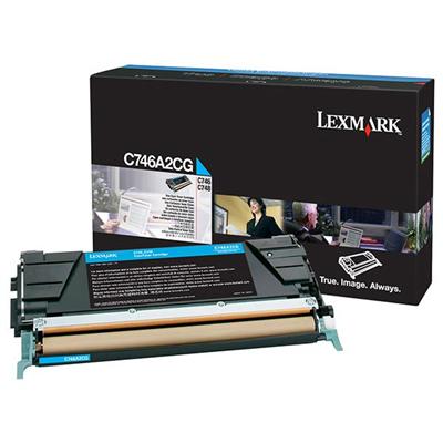 Lexmark C746, C748 Cyan Toner Cartridge (7,000 Yield)