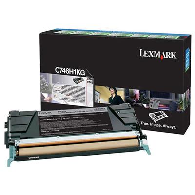 Lexmark C746  C748 High Yield Black Return Program Toner Cartridge for US Government (12 000 Yield)