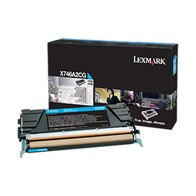 Lexmark X746, X748 Cyan Toner Cartridge (7,000 Yield)
