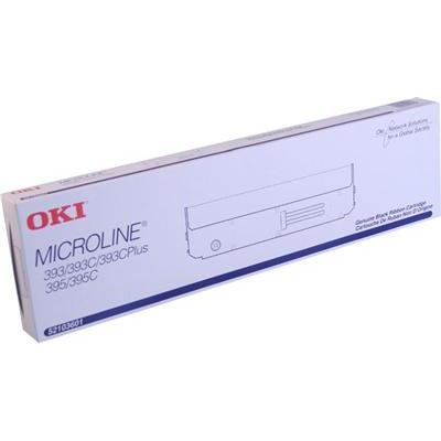 Microline 393, 393C, 393+, 393C+, 395, 395C Black Fabric Ribbon (12, Box) (5M Characters)